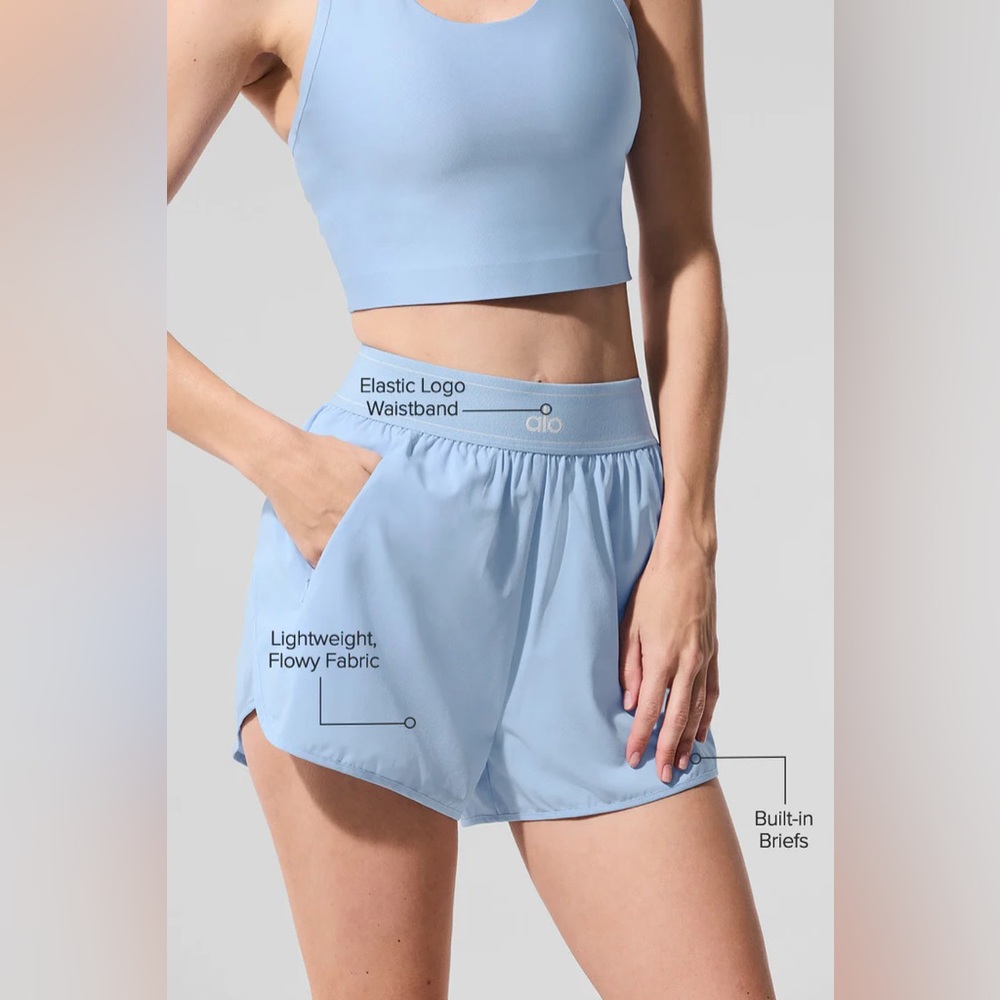 Alo Yoga Match Point Short Seashell Blue